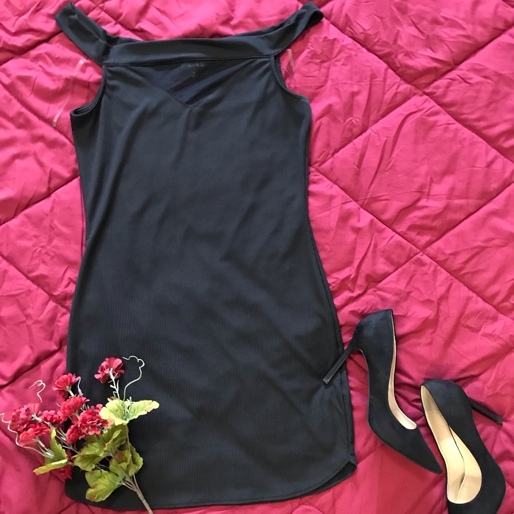 Off the shoulder little black dress